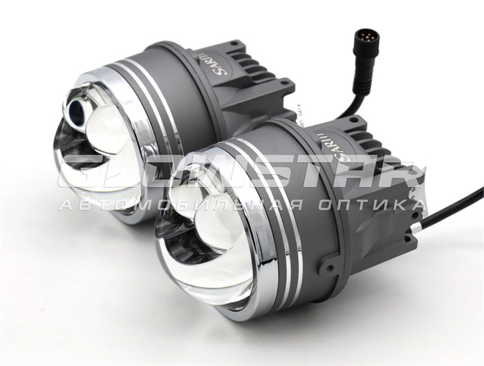 Светодиодные ПТФ Sariti N5, 3.0 дюйма, 12V, 45/76W, 6000K, универсальное крепление (комплект, 2шт) SN5