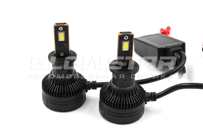 Светодиодные лампы Aozoom P17 H3 с вентилятором 24V 45W 4650Lm (комплект, 2шт) P17-H3