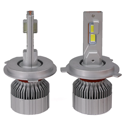 Светодиодные лампы H4 Sariti T6 с вентилятором, 12V, 45W, 5500K (комплект, 2шт) T6H4