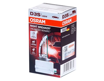 Ксеноновая лампа D3S OSRAM 66340XNB Night Breaker Unlimited Xenarc (+70%), 35W, 1шт 1630