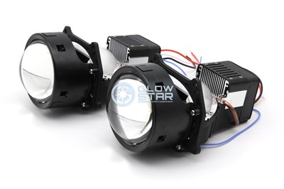 Светодиодные бимодули Aozoom BiLed+Laser ALPD-01, 3.0 дюйма, 12v, крепление 3R, драйвер встроенный (комплект, 2шт) 2427