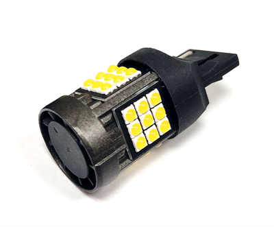 Светодиодная лампа W21W 7440-GC3030-30W (4*9SMD) без полярности, с обманкой (белый), 1шт SL-14