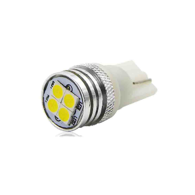 Светодиодная лампа T10 (W5W) 3030-4smd, White (белый), 12v, 1шт 2345