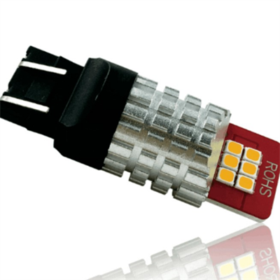 Светодиодная лампа 7443 (W21/5W) 2835-12SMD Строб, 12W, 12V, RED (красная), 1шт 2348