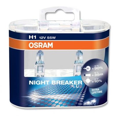 Галогеновые лампы Osram Night Breaker Plus H1 (2шт) 371