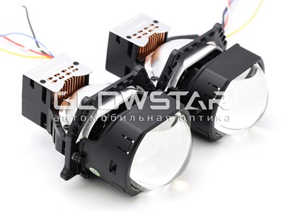 Aozoom BiLed+Laser AAPD 17L с лазером (прямоугольные) 61W/77W, 12V, 6 Поколение, 3.0 дюйма (комплект, 2шт) 17L