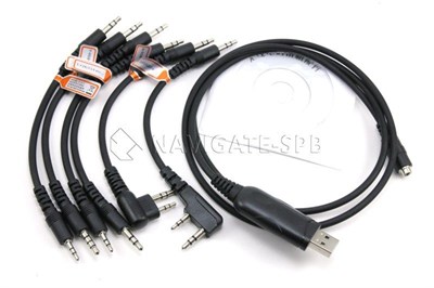Кабель для программирования радиостанций (раций) 6 в 1 USB 695