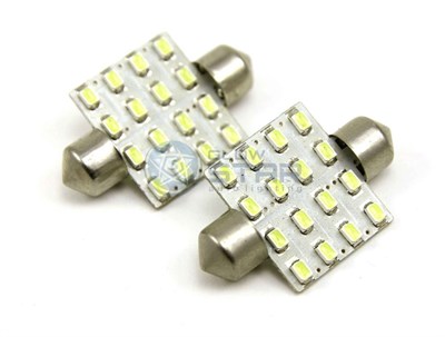 Светодиодная лампа C5W 36мм-16 SMD1206 217