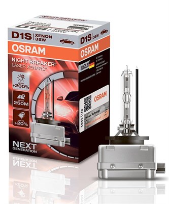Ксеноновая лампа D1S OSRAM 66140XNL Night Breaker Laser Xenarc (+200%) PK32d-2, 35W, 1шт 2117