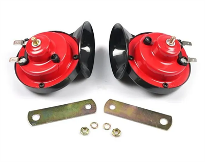 Сигнал звуковой CTR-99, 2-рожковый GMP 410Гц и 510Гц, 105 дБ, 12v (комплект, 2шт) ZS-CTR-99