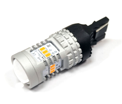 Светодиодная лампа WY21W 7440-3020-14SMD без полярности, со стабилизатором (оранжевый), 1шт SL-17