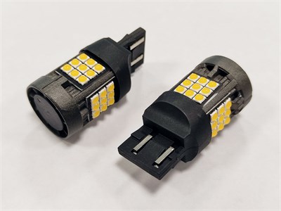 Светодиодная габаритная автолампа 7443-GC3030-30W (4*9SMD) без полярности, с обманкой (белый), 1шт 8bff7d8e-978d-11ee-0a80-0397002cc04a