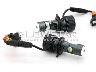 Aozoom H4 New 2024 cветодиодные мини-линзы головного света (комплект, 2шт) H4-MINI-NEW-1