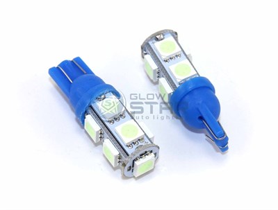 Светодиодная лампа T10-5050-9SMD Ice blue, 1шт 1044