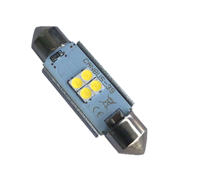 Светодиодная лампа C5W 3030-4SMD-39MM CanBus 5000K 4W 12v, 1шт 4SMD-39MM