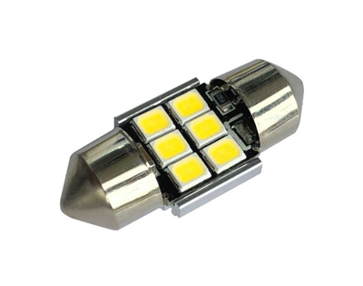 Светодиодная лампа C5W 2835-6SMD-28MM CanBus 5000K 6W 12v, 1шт 6SMD-28MM