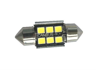 Светодиодная лампа C5W 2835-6SMD-31MM CanBus 5000K 6W 12v, 1шт 2355