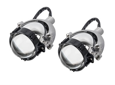 Светодиодные билед модули GTR MINI Bi-LED (i2s) 4300K, 3.0 дюйма, New chip, со съемным креплением под гайку, с рамками hella 3/koito q5 (комплект 2шт.) 1682