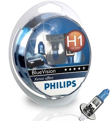 Галогеновые лампы Philips BlueVision H1 (2шт) 348