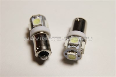 Светодиодная лампа BA9S-SMD5050-5 WHITE, 1шт 630