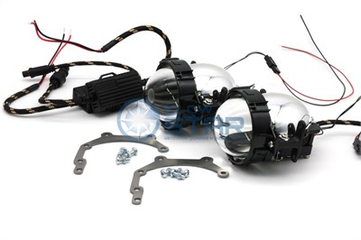 Комплект GTR Mini Bi-Led с рамками для автомобилей Toyota Camry V40 (09-11г.в.), Camry V50 (11-15г.в. галоген), Highlander 2 (07-14г.в.), Land Cruiser 200 (13-15г.в.), Land Cruiser Prado 150 (09-15г.в.) 1739