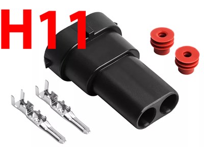 Разъем H11/H8, пластиковый без проводов, Male (папа) (упаковка 10шт) RPP-31