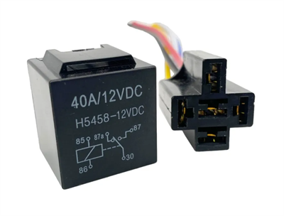 Реле 5-контактное 40A/12VDC в сборе с колодкой, 1шт Socket-108