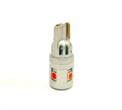 Светодиодная лампа W5W T10-5GS5 (красный), 1шт T10-19