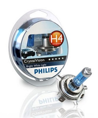 Галогеновые лампы Philips CrystalVision H4 (2шт) 356