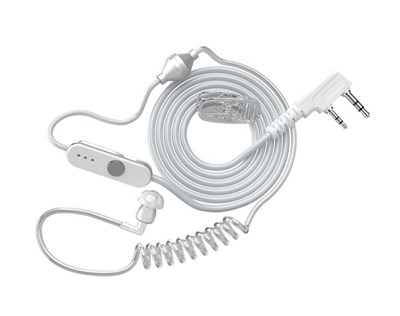 Гарнитура Kenwood EMC-PRO White (белая) скрытого ношения (с прозрачным звуководом) 2162