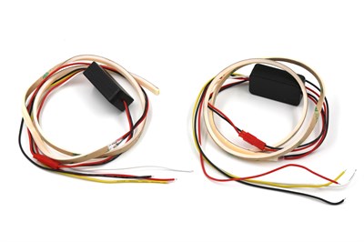 Светодиодные ленты ДХО+поворотник гибкие, 60см, 12v, Белый + Желтый, с режимом притухания (комплект, 2шт) DRL-22