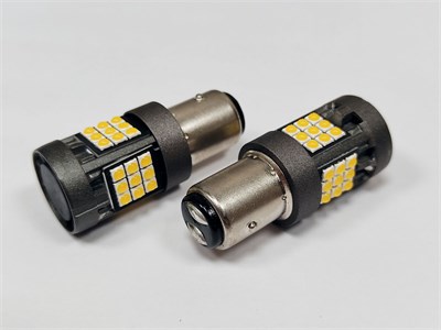 Светодиодная габаритная автолампа 1157-GC3030-30W (4*9SMD) без полярности, с обманкой (белый), 1шт SL-34