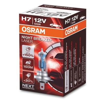 Галогеновая лампа Osram H7 64210NL Night Breaker Laser +150% (PX26d, 499NL), 1шт 2115
