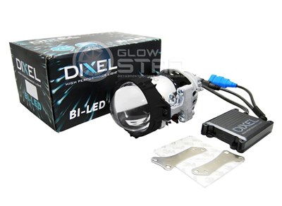 Светодиодные билед модули DIXEL MINI Bi-LED v 2.0, 3.0 дюйма, 4500K, крепление под гайку + рамки hella 3/hella 2/koito q5/al bosch/valeo (комплект 2шт.) 1675