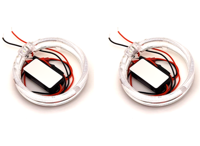 Светодиодные Ангельские глазки Белый цвет 80мм 2.5 LED (комплект, 2шт) LED-LGD-80W