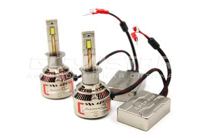 Aozoom P13/H1 с вентилятором 12V 100W 11000Lm (комплект, 2шт) P13-H1