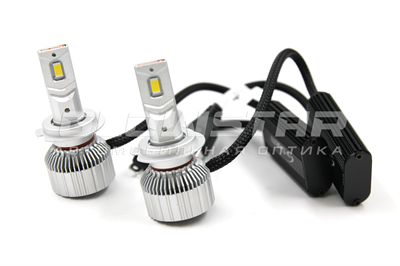 Светодиодные лампы HIR2 (9012) Sariti T6 с вентилятором, 12V, 45W, 5500K (комплект, 2шт) T6HIR2