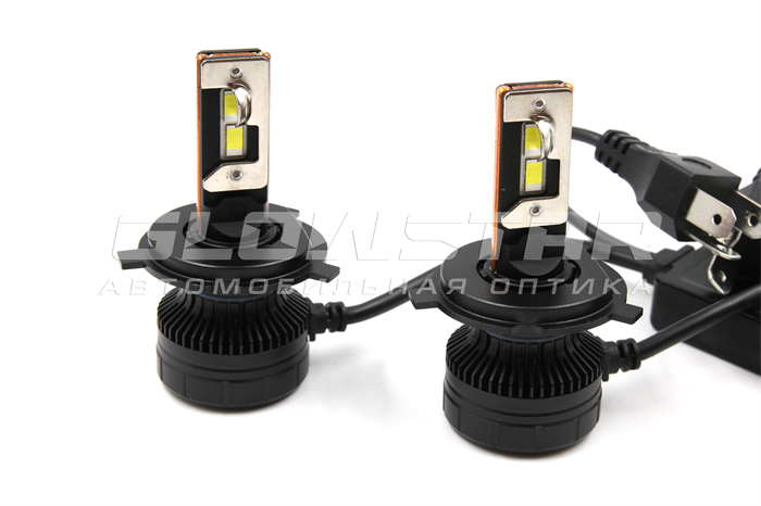 Светодиодные лампы Aozoom P17 H4 с вентилятором 24V 45W 4650Lm (комплект, 2шт) P17-H4