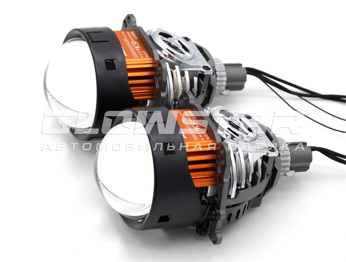 Билед модули Aozoom K9 3.0 дюйма, 2 чипа, 6000K, 12V, 65W/73W, крепление 3R и съемное гаечное (комплект, 2шт) K9-6000K