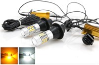 {{productViewItem.photos[photoViewList.activeNavIndex].Alt || productViewItem.photos[photoViewList.activeNavIndex].Description || 'Лампа светодиодная двухрежимная LED T20 (7440) 28 SMD (2835+3030) с линзой (Белый+Желтый), с резистором и проводкой, комплект (2шт)'}}