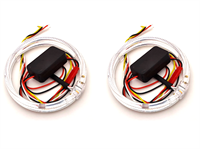Светодиодные Ангельские глазки Белый + Желтый 95мм 3.0 LED (комплект, 2шт) LED-WY-95mm