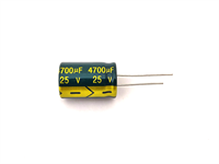 Конденсатор электролитический 25В-4700мкФ (4700uF-25V, -40+105C, 16*25мм) 4700uF-25V