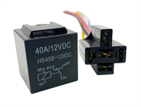Реле 5-контактное 40A/12VDC в сборе с колодкой, 1шт Socket-108