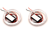 Светодиодные Ангельские глазки Белый цвет 80мм 2.5 LED (комплект, 2шт) LED-LGD-80W