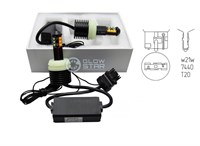 ДХО в поворотники LED T25 (3156) 40W CREE, ДХО+Поворот (Белый+Желтый) 12v, комплект (2шт) T25-40W