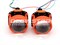 Билед модули M01, 2.5 дюйма, 12v, 5500К, с подсветкой красного цвета Devil Eyes, гаечное крепление (комплект, 2шт) M01