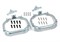 Переходные рамки для замены адаптивных линз Hella 2 (AFS), с выносом, (тип 2) на модули Hella 3/5R Под BiLed AFS (комплект, 2шт) R-N061V