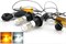Лампа светодиодная двухрежимная LED T20 (7440) 28 SMD (2835+3030) с линзой (Белый+Желтый), с резистором и проводкой, комплект (2шт) 1652