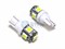 Светодиодная лампа W5W T10 5SMD-5050, 1шт T10-21