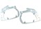 Toyota Land Cruiser Prado 150 (2017-2022) LED Тип 2 переходные рамки для замены линз (комплект, 2шт) R-0486